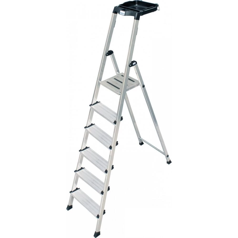 KRAUSE Secury 6 lépcsőfokos állólétra alumínium Multigrip-system