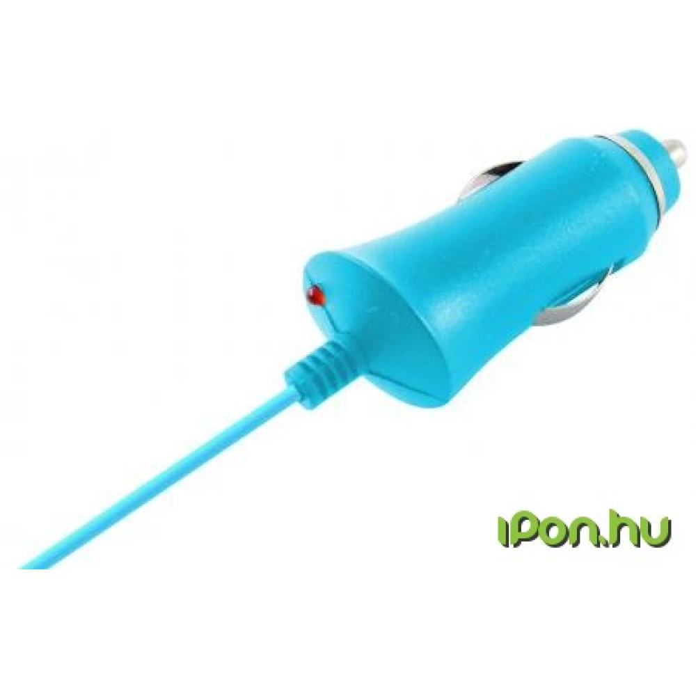 KSIX Micro USB 1A autós töltő kék