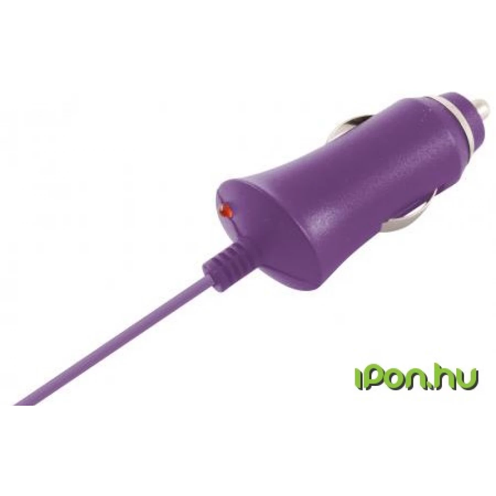 KSIX Micro USB 1A autós töltő lila