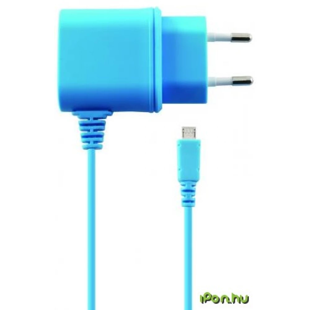 KSIX Micro USB hálózati töltő 1A kék