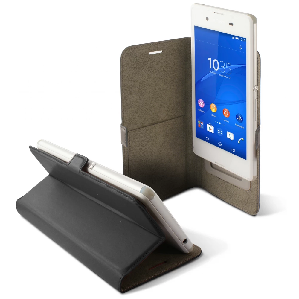 KSIX Slide Universal folio case for 5"sphone fekete