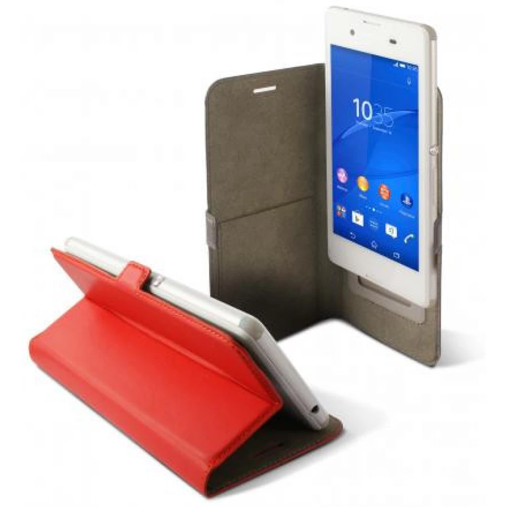 KSIX Slide universal folio case for smartphone up to 5.5 inches piros
