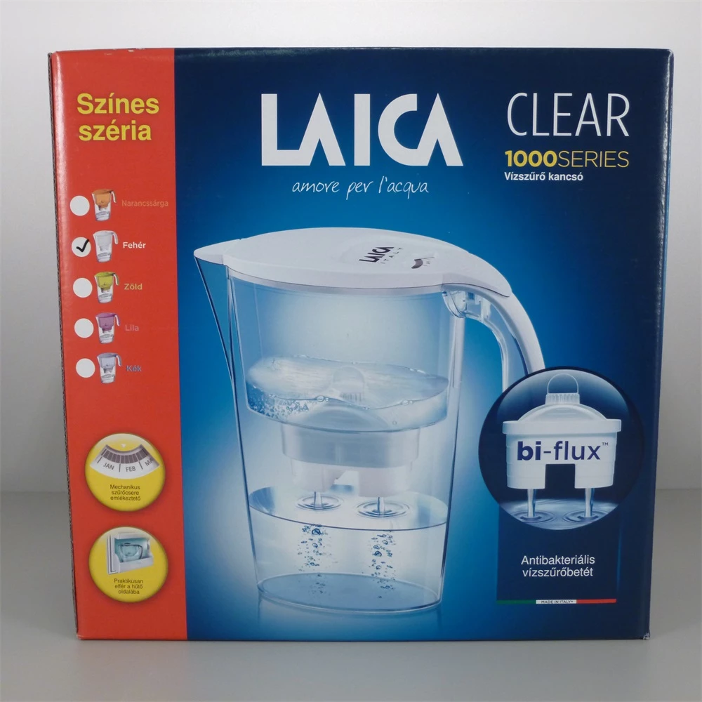 LAICA clear line vízszűrőkancsó átlátszó fehér 1 db