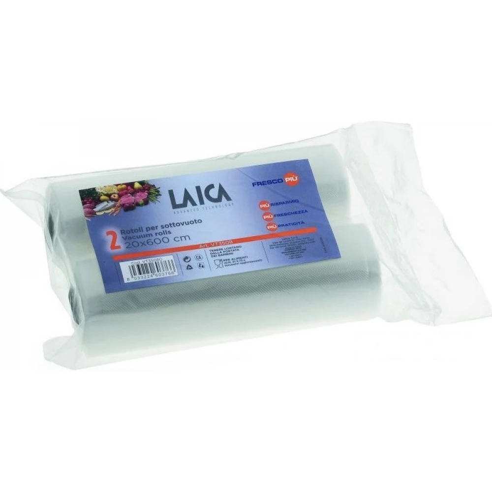 LAICA VT35080 Vákuum csomagoló tömlő 20x600 cm 2db tekercs