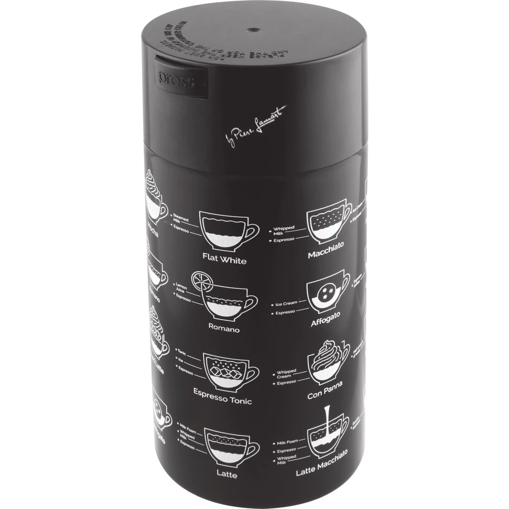 LAMART LT7080 KAFFE Kávésdoboz 1350ml Fekete/mintás