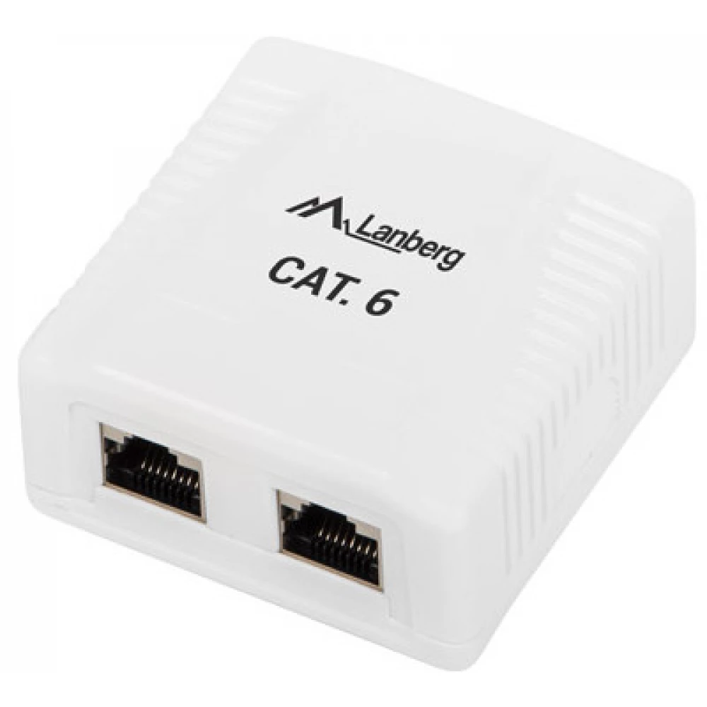 LANBERG FTP Data Box 2-port CAT6 OS6-0002-W
