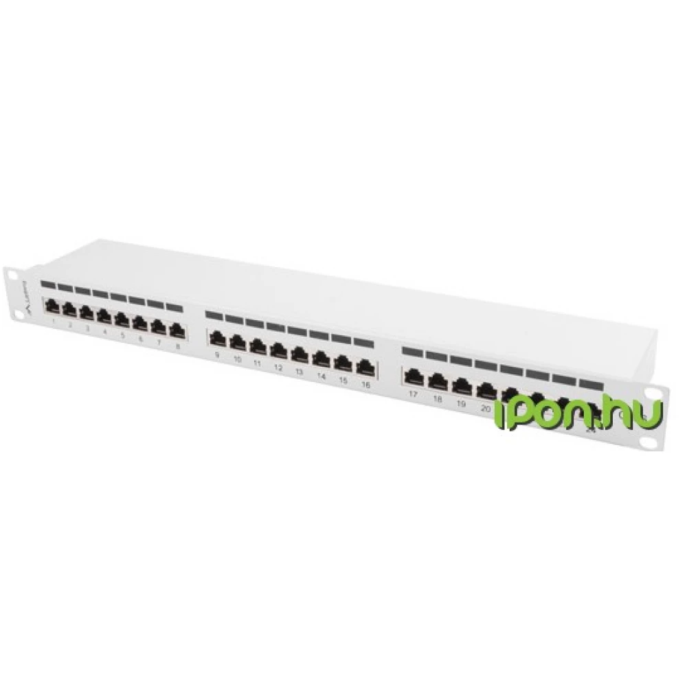 LANBERG Patch panel 24 Port 1U Cat.6 shielded grey PPS6-1024-S