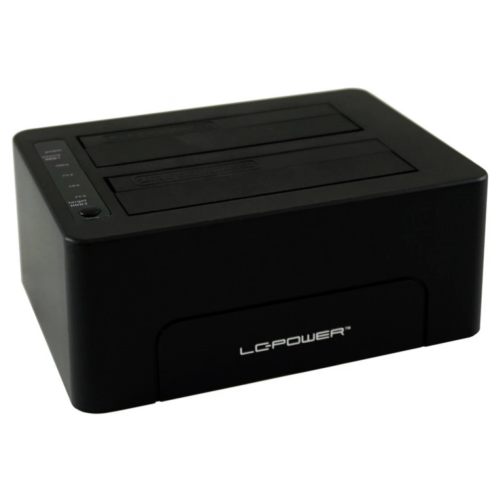 LCPOWER LC-DOCK-C - 2x 2.5-3.5" HDD dokkoló USB 3.1 type C