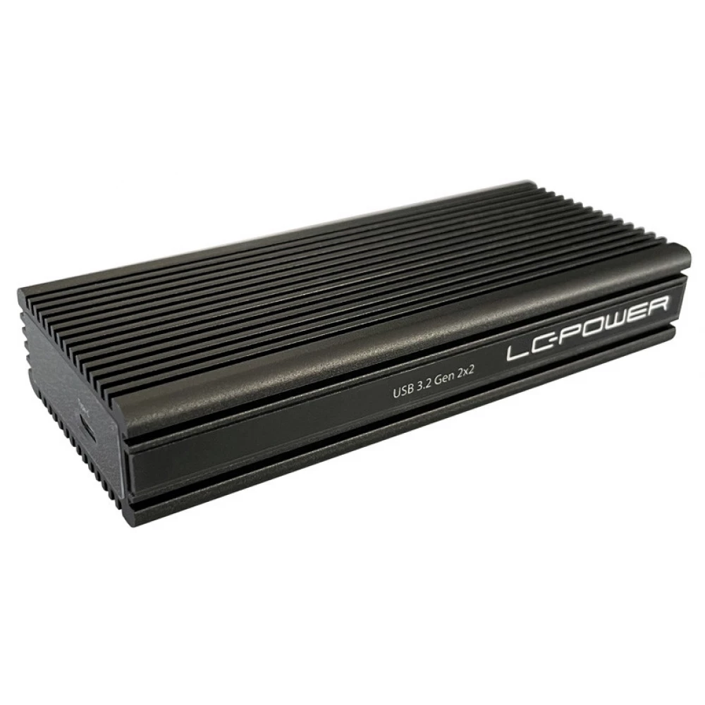 LCPOWER LC-M2-C-NVME-2X2 - M.2 - USB 3.2 type C külső mobil rack