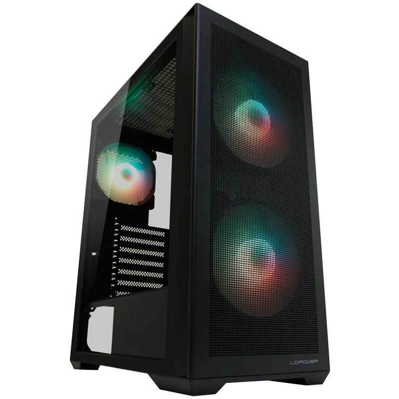 LCPOWER Meshwork L Dark LC-717B-ON fekete