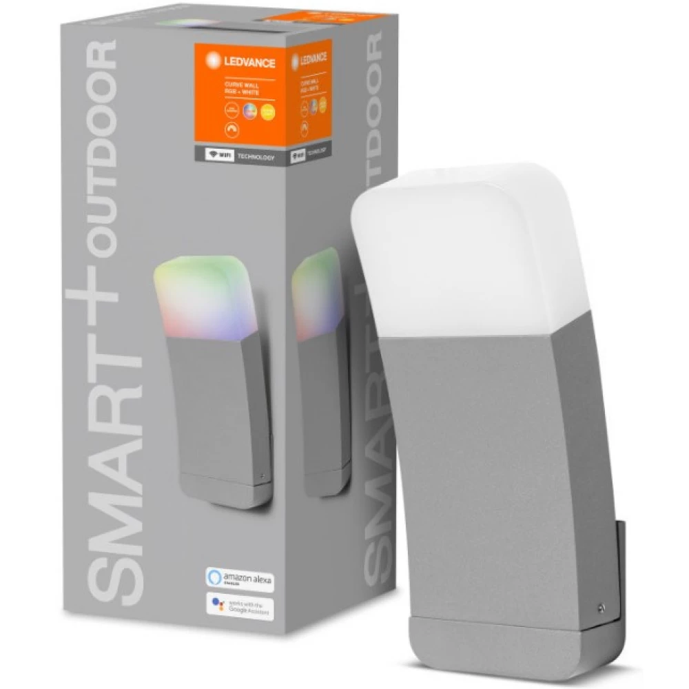 LEDVANCE 4058075478350 Smart+ WiFi Curve Down okos kültéri lámpa ezüst színváltós okos vezérelhető intelligens lámpatest