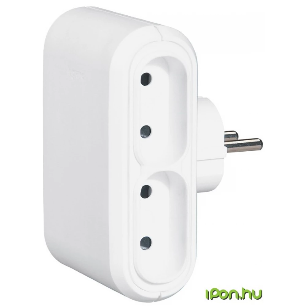 LEGRAND 050650 2P multi-socket plug - 4 side outlet fehér