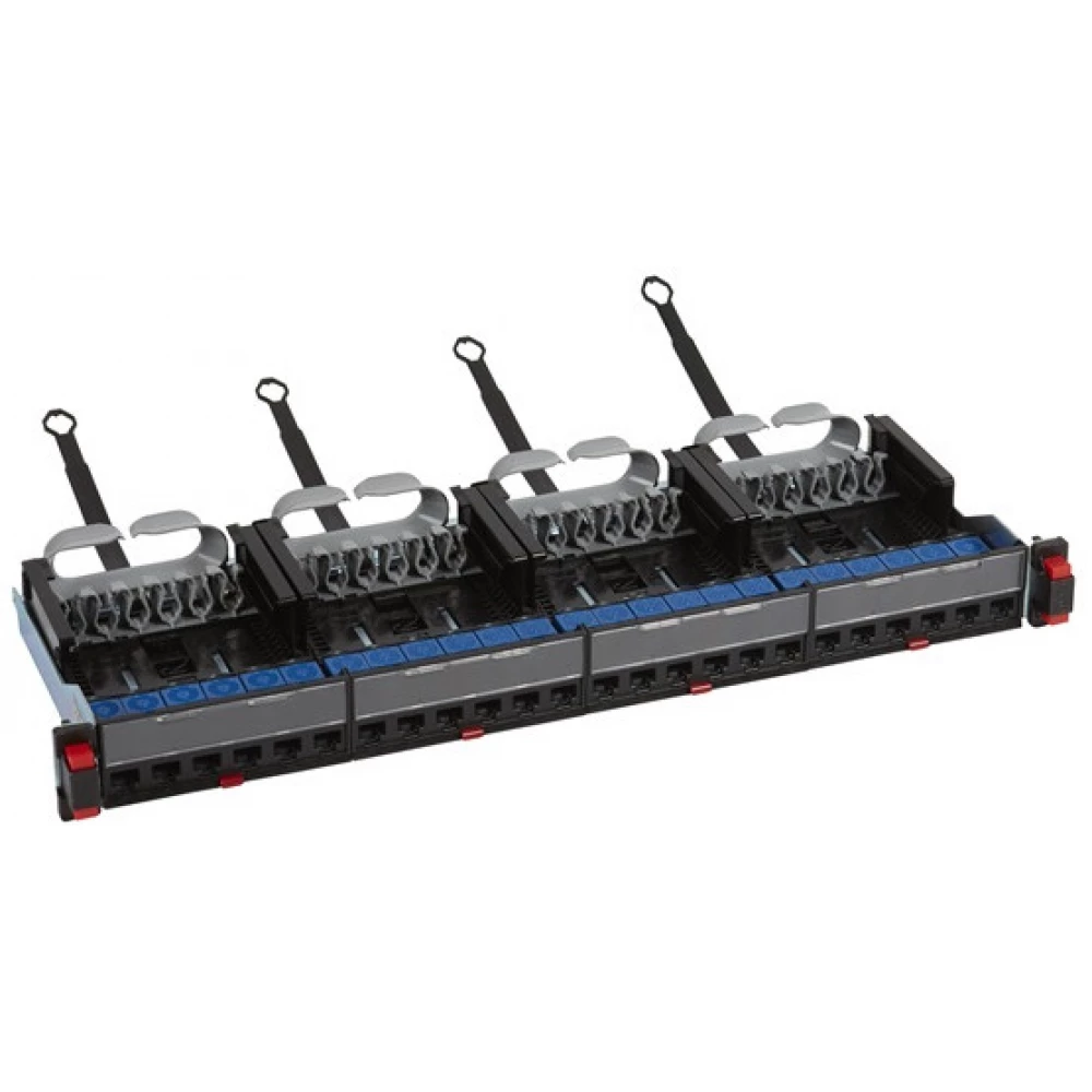 LEGRAND LCS3 patch panel 24xRJ45 (6xRJ45 modulok) Cat6 UTP 1U gyorscsatlakozók 033760