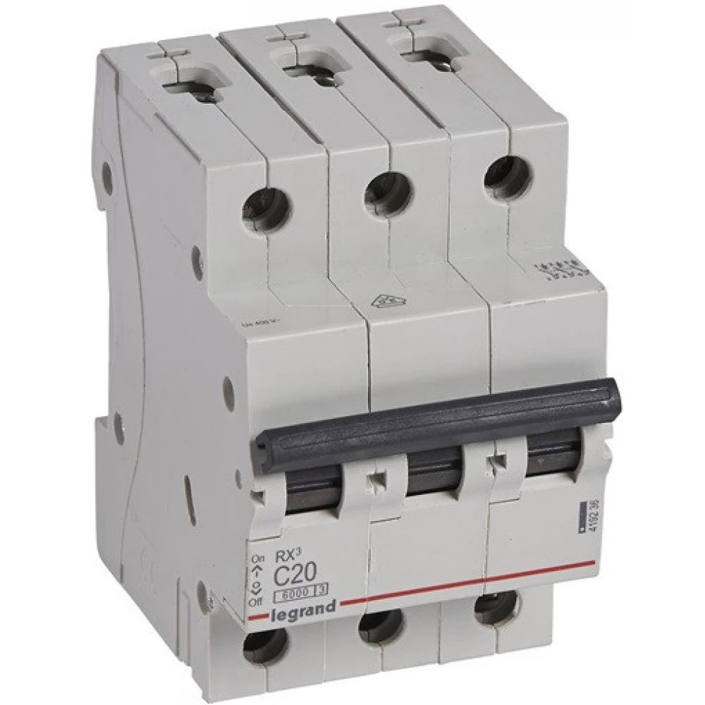 LEGRAND RX3 kismegszakító 3P C20 6000A BIC 419236