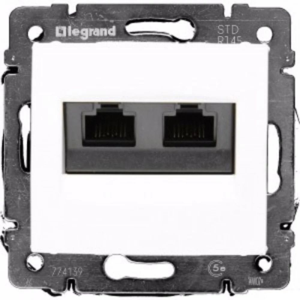 LEGRAND Valena 2XRJ45 LCS2 Cat5e UTP informatikai csatlakozóaljzat csavaros fehér 774239