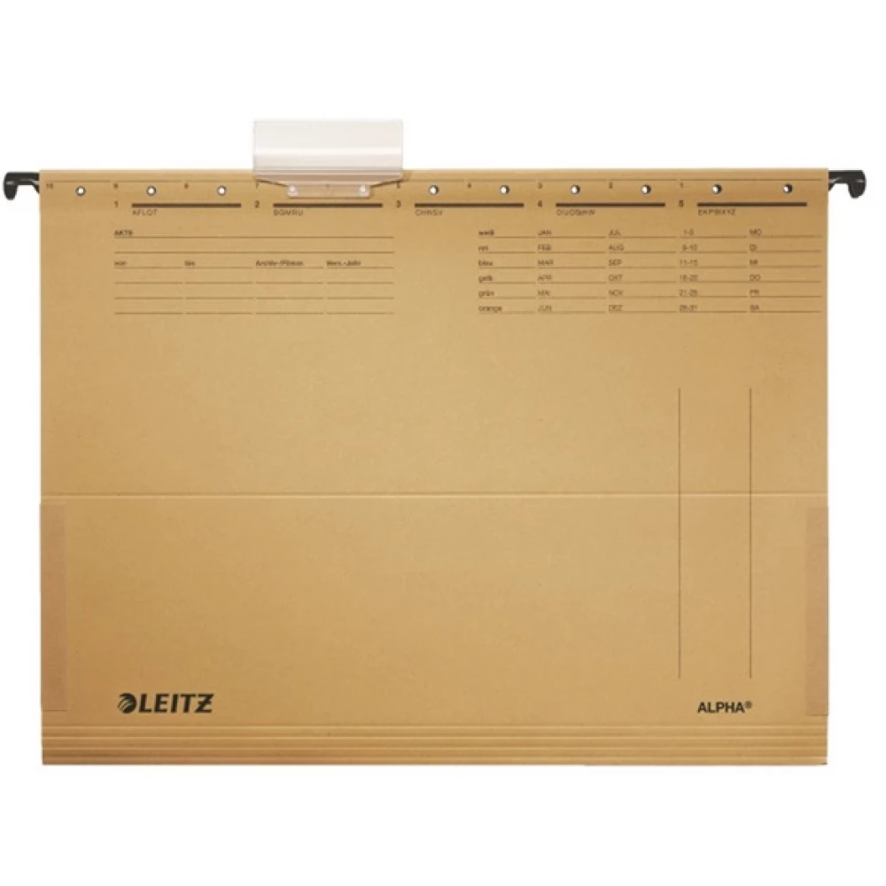 LEITZ Alpha A4 oldalt zárt natúr függőmappa 1db