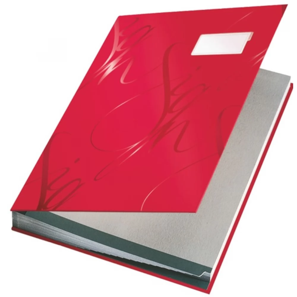 LEITZ Design 18 részes piros aláírókönyv