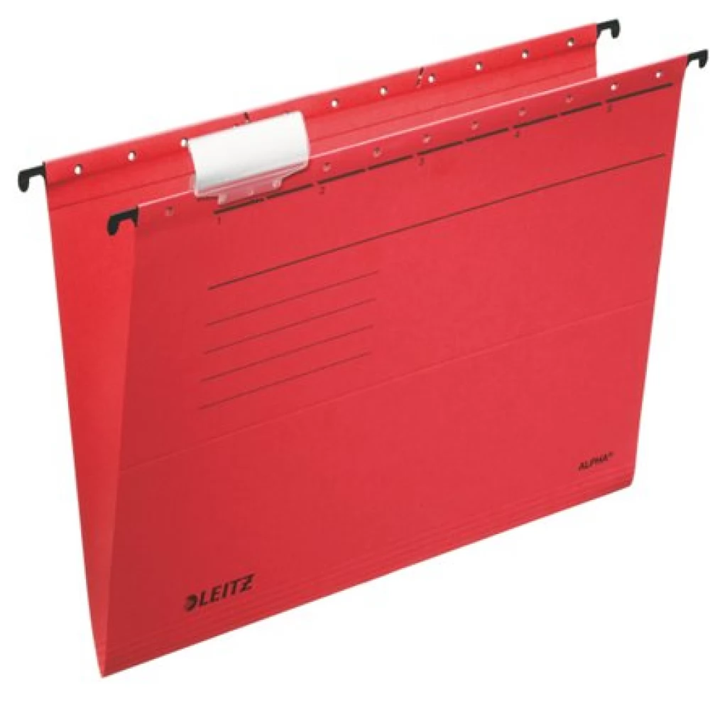 LEITZ Függőmappa karton A4 Alpha Standard piros