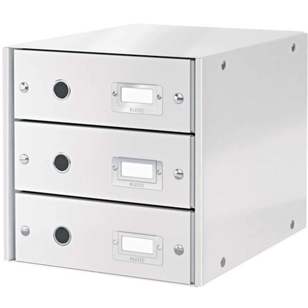 LEITZ Irattároló laminált karton 3 fiókos Click&Store fehér
