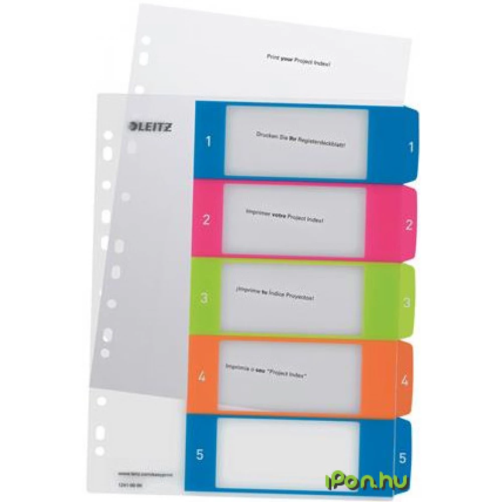 LEITZ Regiszter A4 Maxi 1-5 nyomtatható Wow