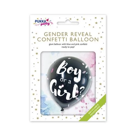Léggömb 91 cm "Boy or a Girl" konfettivel
