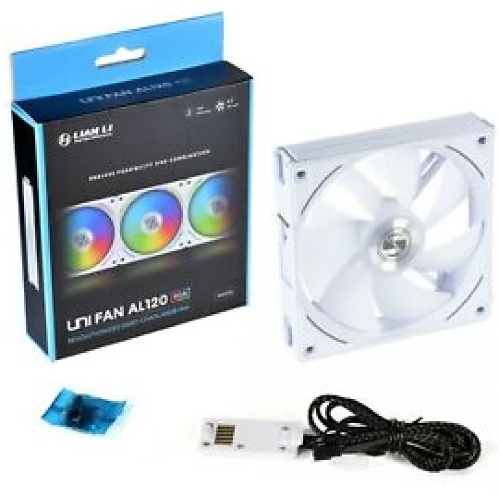 LIAN LI UNI FAN AL120 RGB PWM 12cm RGB Fehér Alu