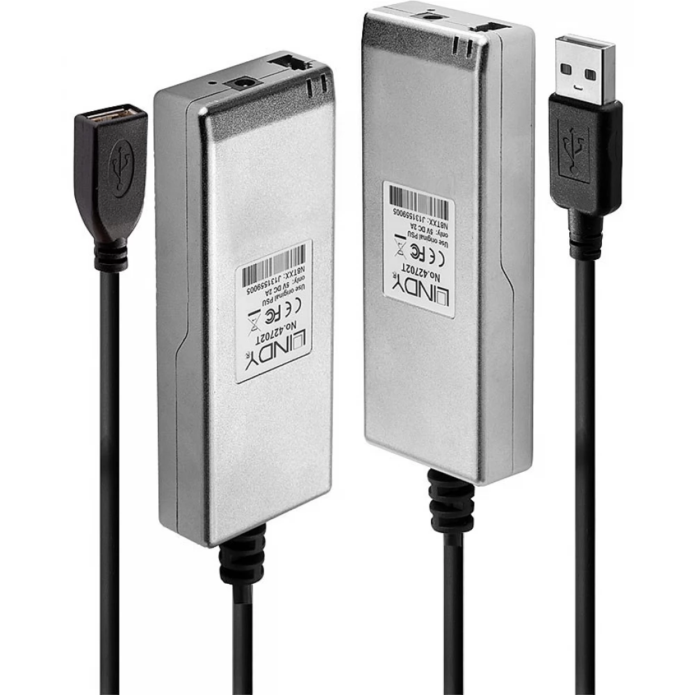 LINDY 200m Fibre Optic USB 2.0 Extender