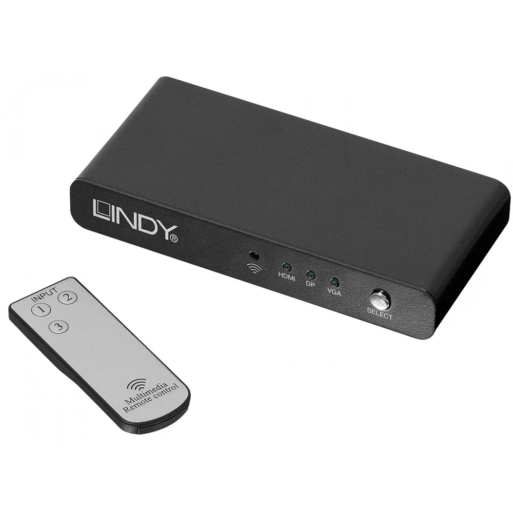 LINDY 3 Port Multi AV to HDMI Presentation Switch