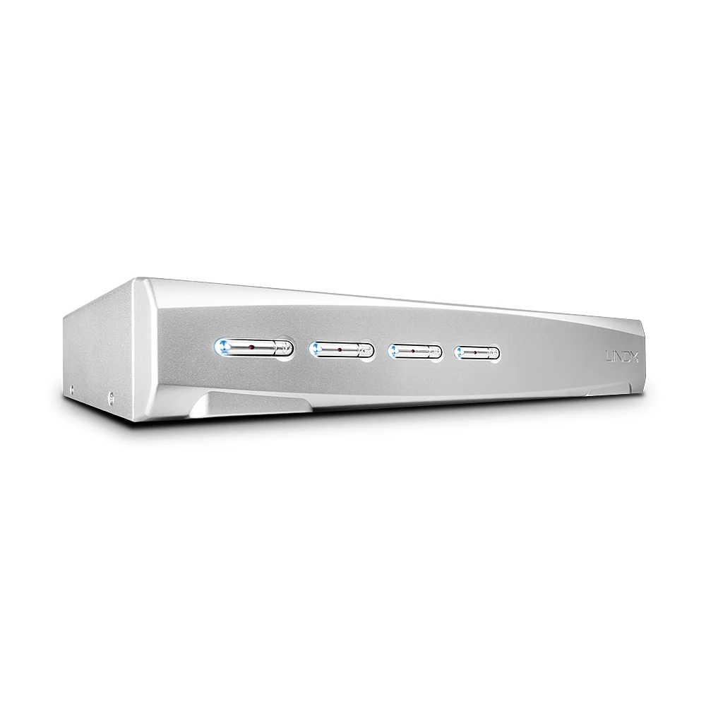 LINDY 4 Port DVI-I Single Link USB 2.0 & Audio KVM Switch