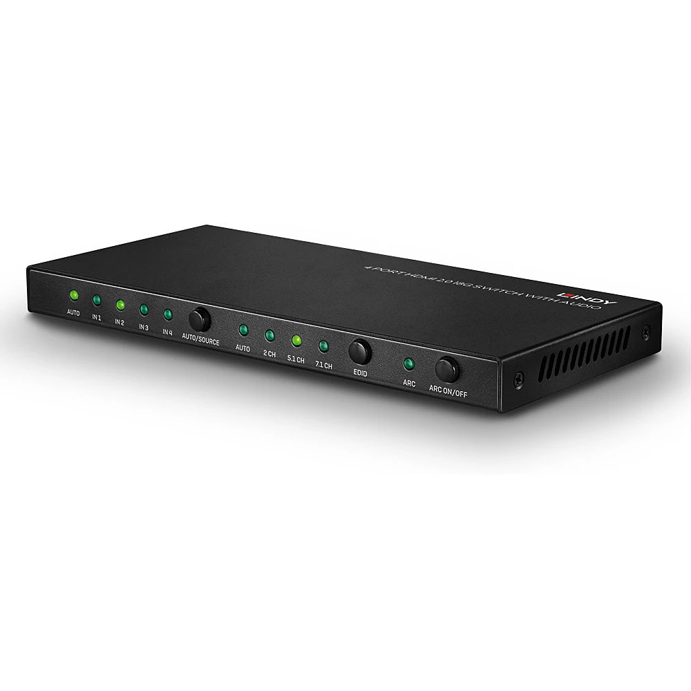 LINDY 4 Port HDMI 2.0 18G Switch with Audio