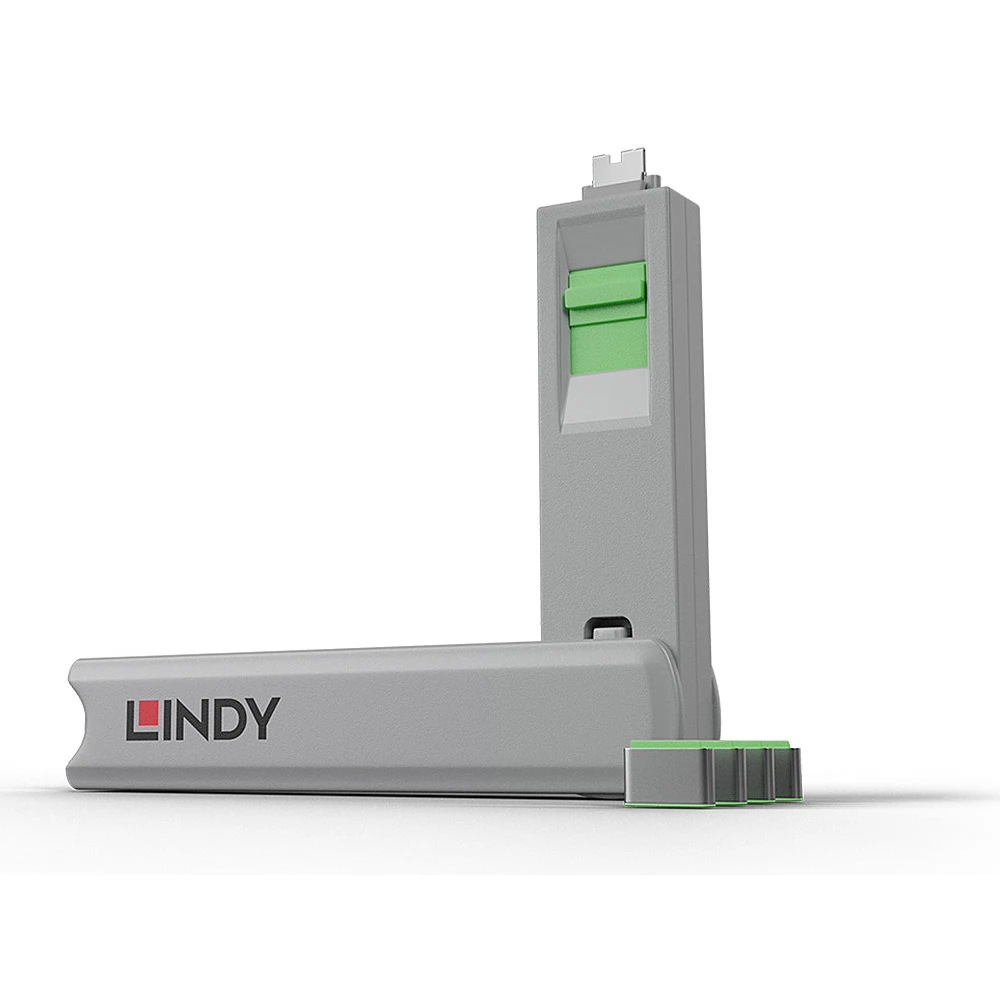 LINDY 40426 USB Typ C Port zár 4 db zöld