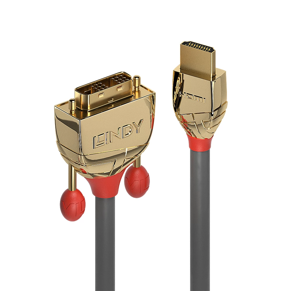 LINDY HDMI DVI-D Átalakító Szürke 2m 36195