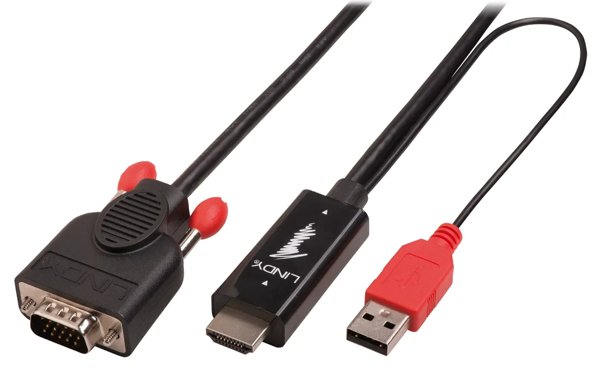 LINDY HDMI VGA/D-Sub Átalakító Fekete 3m 41457