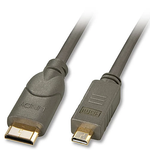 LINDY Micro HDMI Mini HDMI Átalakító Fekete 1.5m 41342