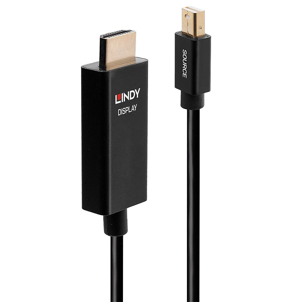 LINDY Mini DisplayPort HDMI 2.0 Átalakító Fekete 1m 40921