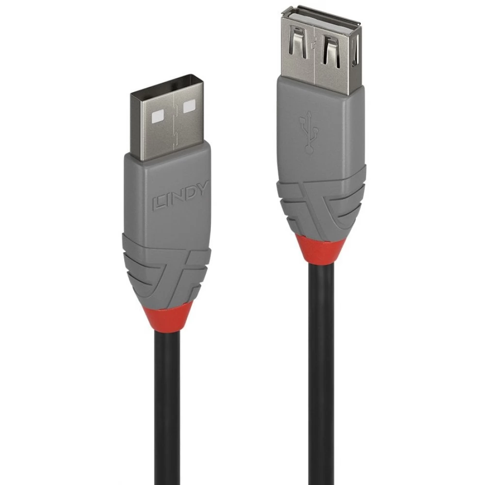 LINDY USB Hosszabbító Fekete 50cm 36701
