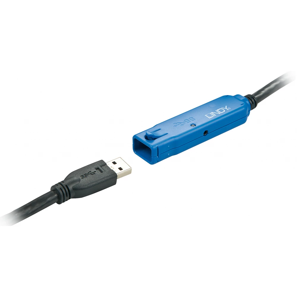 LINDY USB Hosszabbító Kék 8m 43158