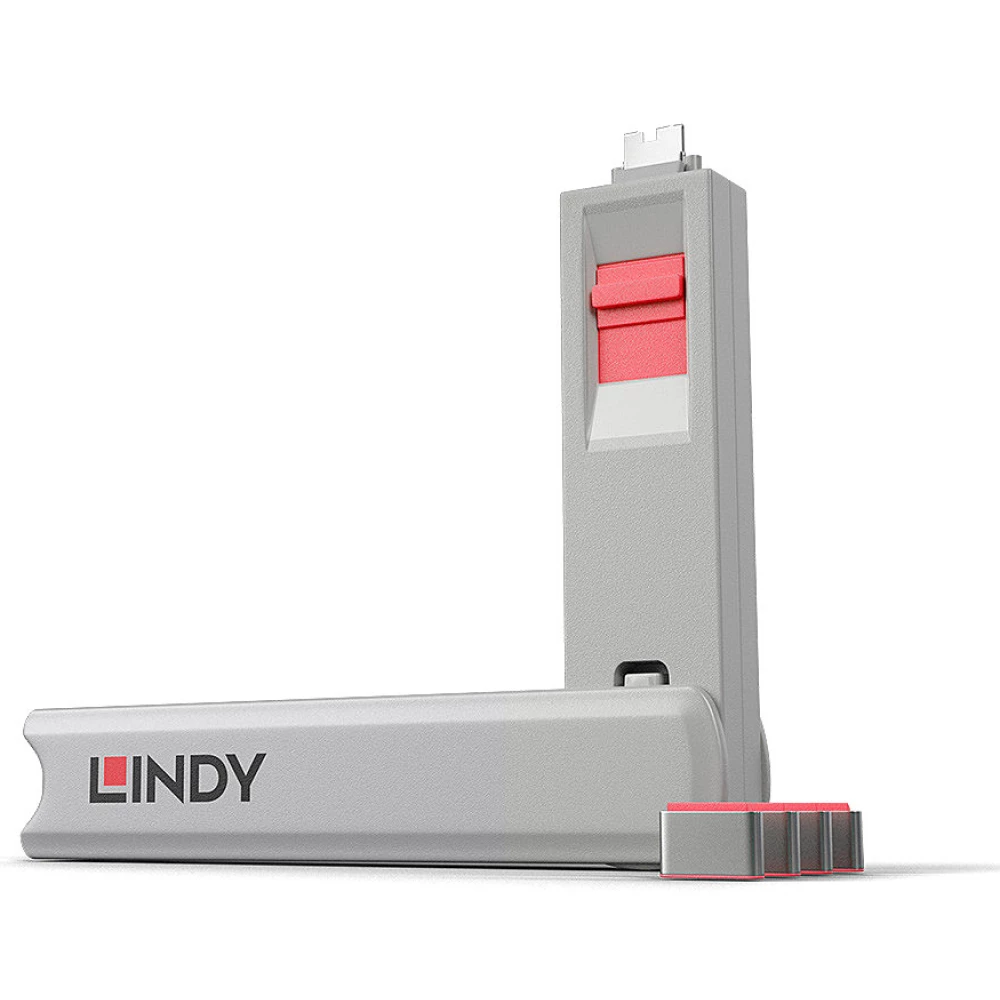 LINDY USB Typ C Port zár 4 db piros