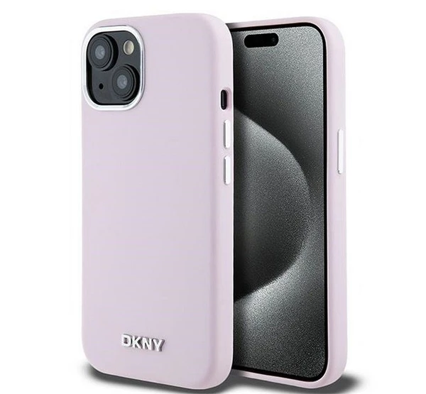 Liquid Silicone Small Metal Logo Apple iPhone 15 Plus / 14 Plus Magsafe hátlap tok rózsaszín DKHMP15MSMCHLP