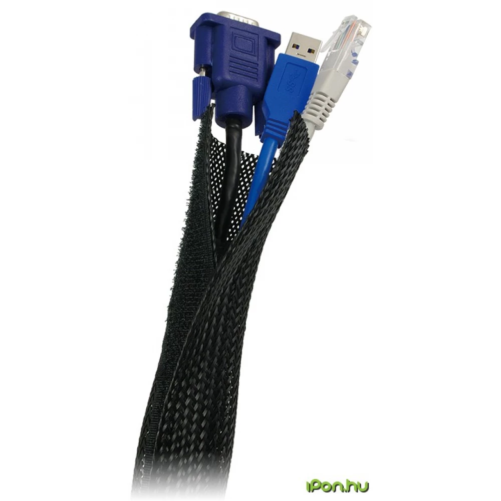 LOGILINK Kábelrendező Fekete 1.8m KAB0006