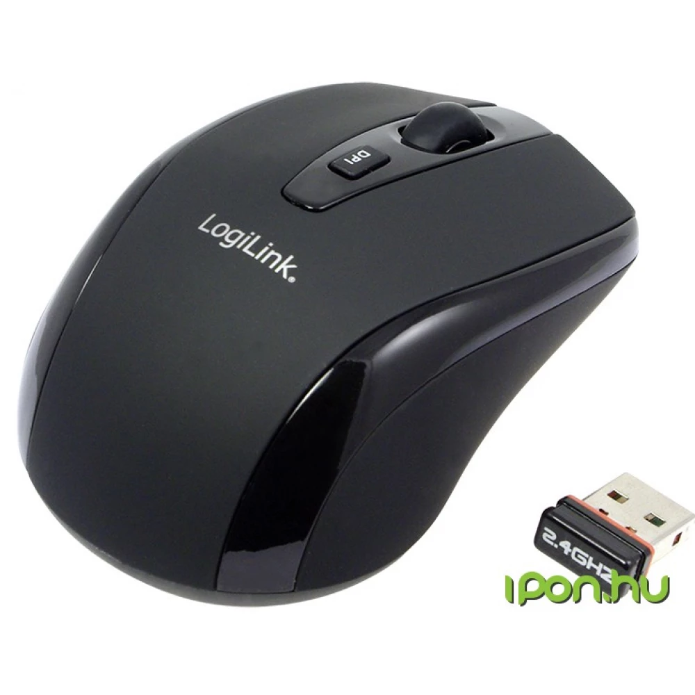 LOGILINK Optical Wireless 2.4 GHz Mini Fekete