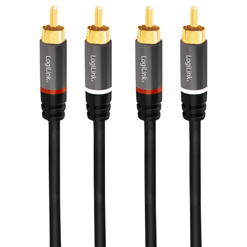 LOGILINK RCA Összekötő Fekete 2m CA1204