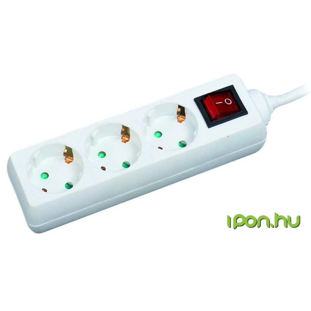 LOGILINK Socket Outlet 3 way 1.4 m fehér LPS206
