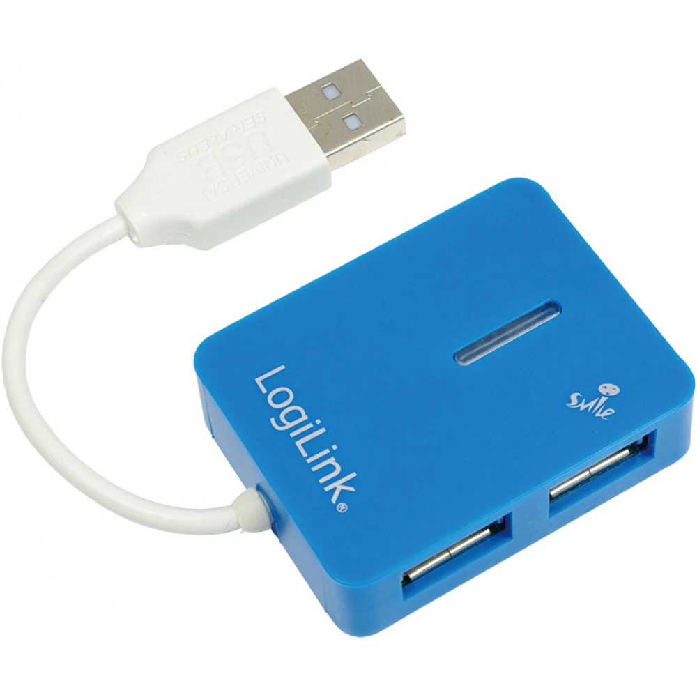 LOGILINK UA0136 USB 2.0 Hub 4-Port Smile Kék