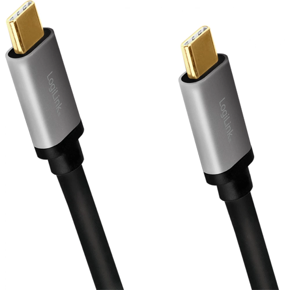 LOGILINK USB 2.0 Type C Összekötő Fekete 1.5m CUA0106