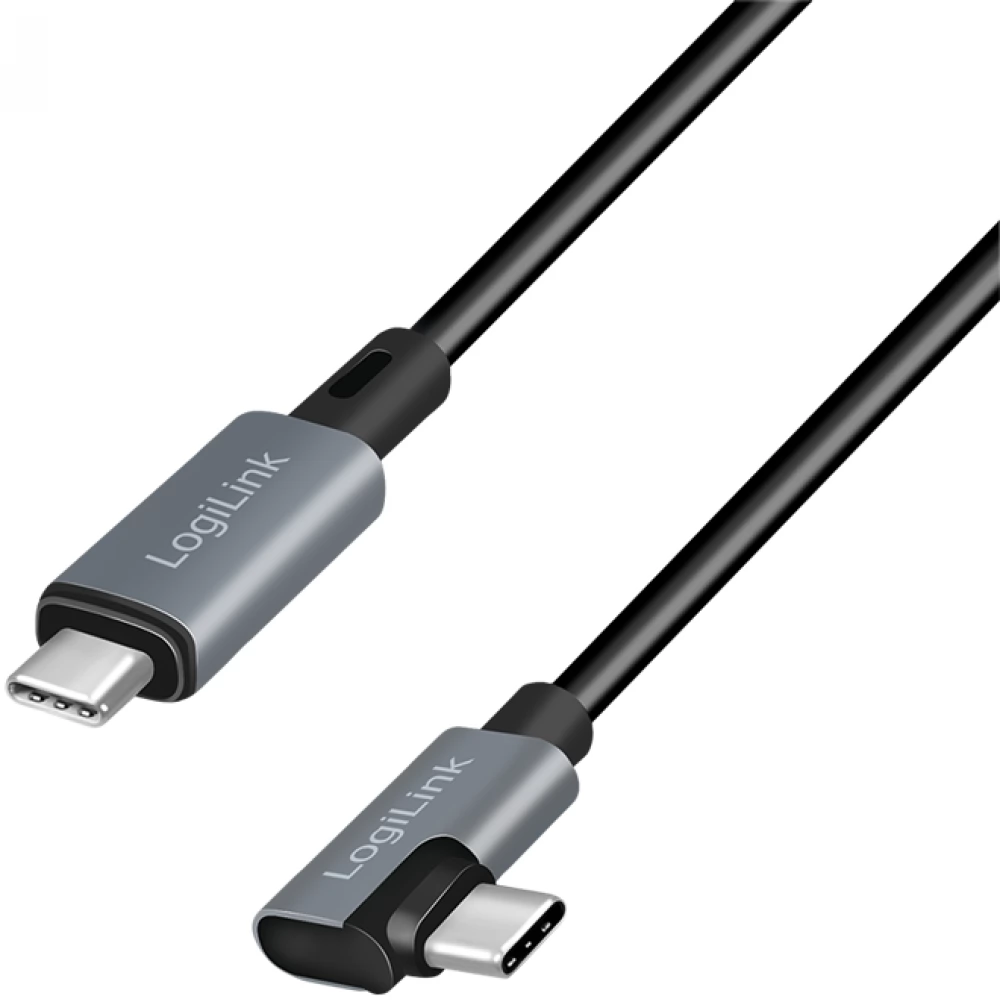 LOGILINK USB 2.0 Type C Összekötő Fekete 1m CU0182