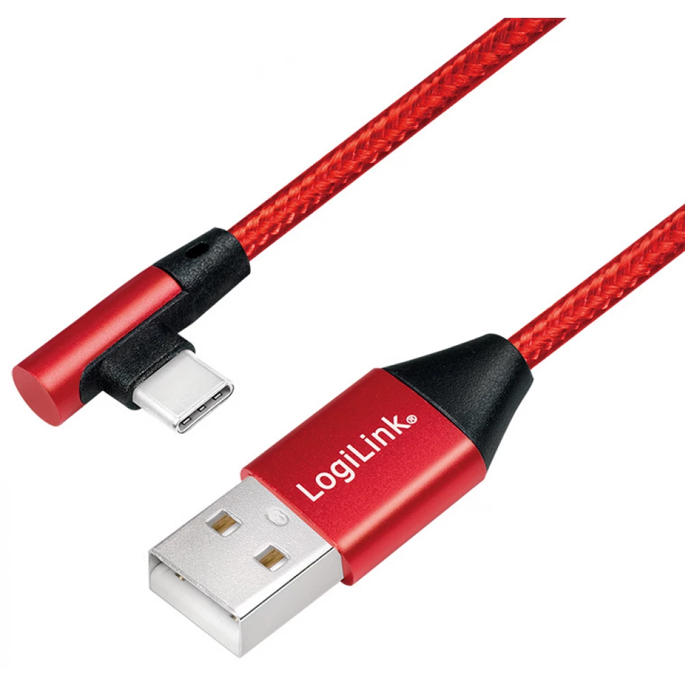 LOGILINK USB 2.0 Type C Átalakító Piros 1m CU0146
