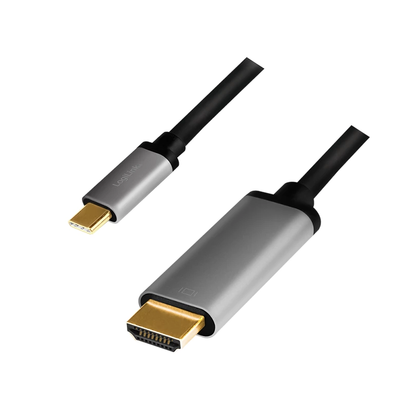 LOGILINK USB 3.0 Type C HDMI 2.0 Átalakító Fekete 1.8m CUA0101