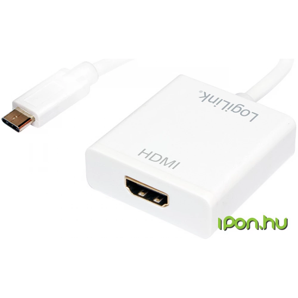 LOGILINK USB 3.1 Type C HDMI Átalakító Fehér 14cm UA0236A