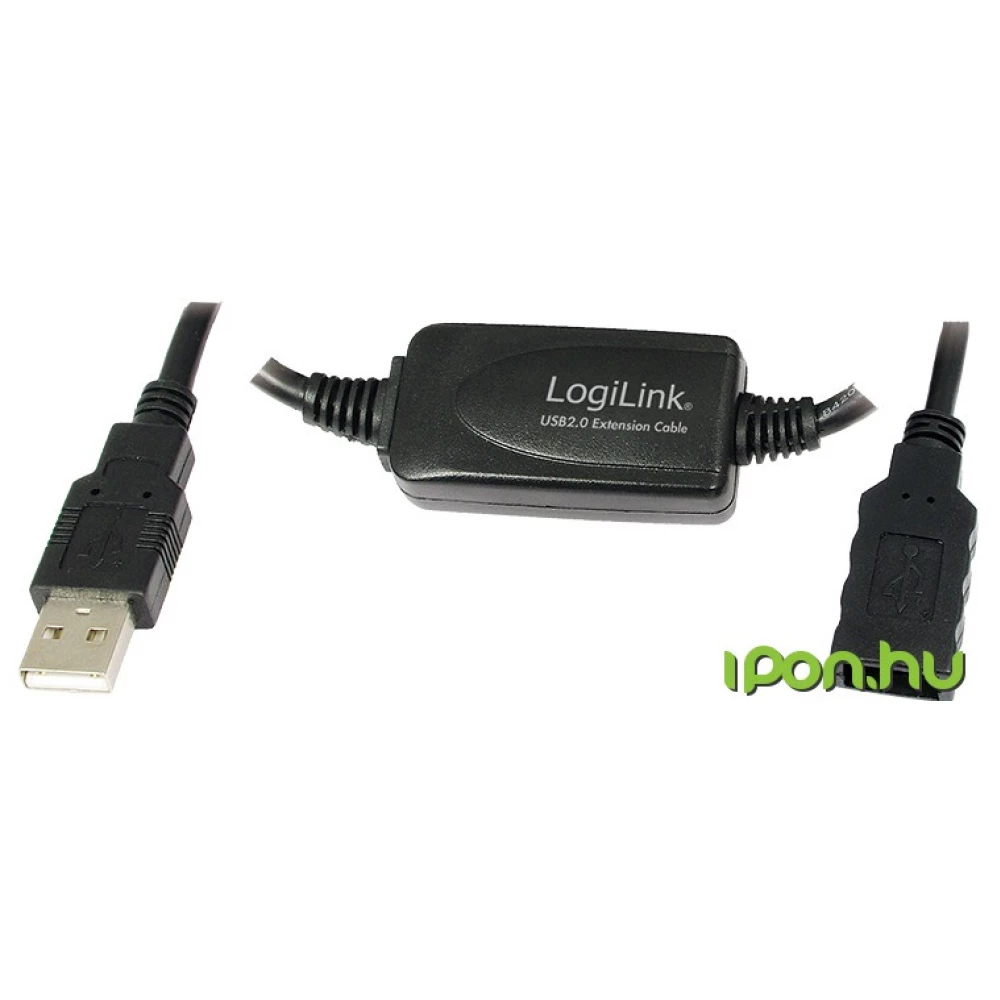 LOGILINK USB Hosszabbító Fekete 15m UA0145